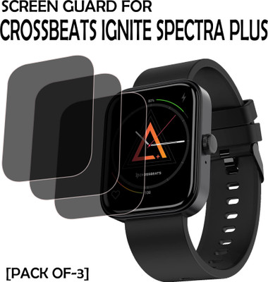 EJZATI Edge To Edge Screen Guard for CROSSBEATS IGNITE SPECTRA PLUS SMARTWATCH(Pack of 3)