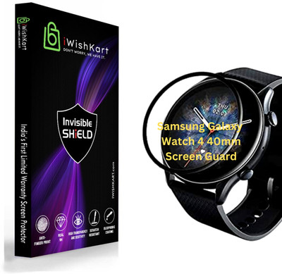 iWishKart Tempered Glass Guard for Samsung Galaxy Watch 4 40mm, Watch4 40mm, 3D Curved Original Premium Screen Guard Protector (PMMA)| Edge to Edge Protection | NOT Tempered GLASS | SmartWatch NOT included(Pack of 1)