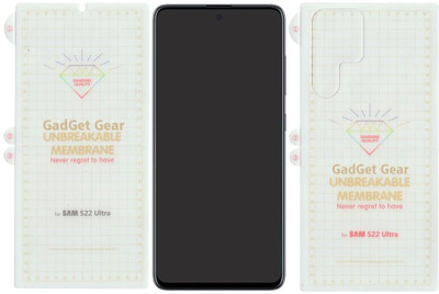 Bulkwala Edge To Edge Tempered Glass for Unbreakable Screen Protector Hydrogel Membrane Compatible with Samsung Galaxy S22 Ultra, GEAR Unbreakable Screen Protector Hydrogel Membrane Compatible with Samsung Galaxy S22 Ultra | Front & Back Edge to Edge Coverage with Easy Installation Kit (Clear, Front