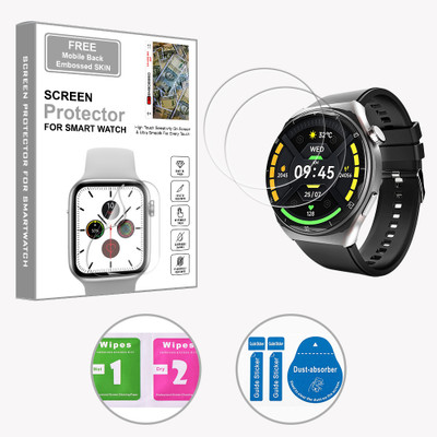 ARBAN Edge To Edge Screen Guard for beatXP Vega X 1.43 inch (FREE 1 MOBILE EMBOSSED SKIN) SMARTWATCH SCREEN GUARD(Pack of 2)