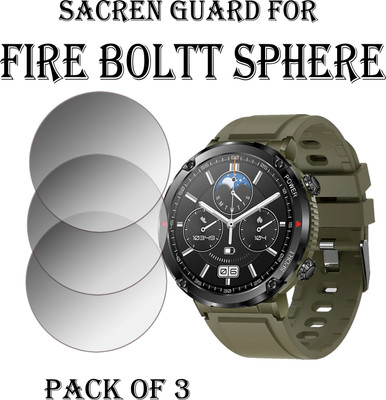EJZATI Edge To Edge Screen Guard for FIRE BOLTT SPHERE SMARTWATCH(Pack of 3)