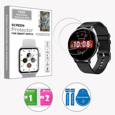 ARBAN Edge To Edge Screen Guard for CrossBeats Orbit STYL 1.39 inch (FREE 1 MOBILE EMBOSSED SKIN) SMARTWATCH SCREEN GUARD(Pack of 2)
