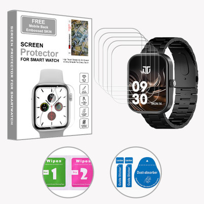 ARBAN Edge To Edge Screen Guard for WC-Titan Mirage 1.96 inch (FREE 1 MOBILE EMBOSSED SKIN) SMARTWATCH SCREEN GUARD(Pack of 5)
