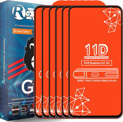 Roxel Edge To Edge Screen Guard for Realme C67 5G(Pack of 6)