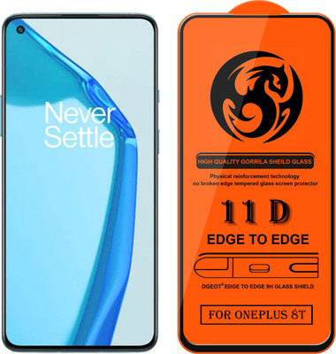 XRENGTH Edge To Edge Tempered Glass for -Oneplus 8T(Pack of 1)