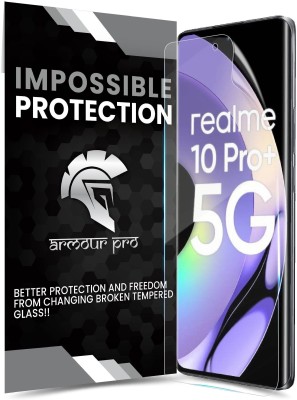 ArmourPro Edge To Edge Screen Guard for Realme 10 Pro Plus 5G, Realme 10 Pro + 5G Realme 10 Pro Plus, Not a Tempered Glass, it’s a Nano Fiber Membrane(Pack of 1)