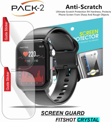 Olonga Edge To Edge Screen Guard for FITSHOT CRYSTAL SMARTWATCH(Pack of 2)