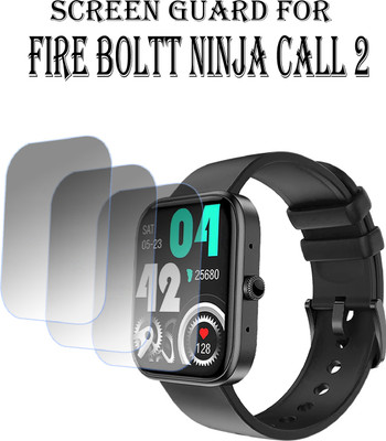 ejzatex Edge To Edge Screen Guard for Fire Boltt Ninja Call 2 Smartwatch(Pack of 3)