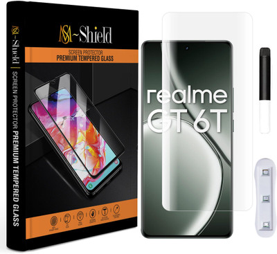 MS-Shield Edge To Edge Screen Guard for Realme GT 6T 5G, Borderless UV Glass Protection(Pack of 1)