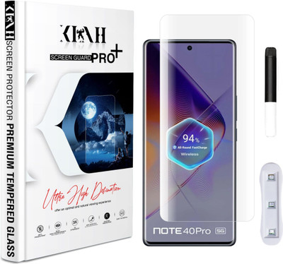 KLAH Edge To Edge Screen Guard for Infinix Note 40 Pro 5G, Borderless UV Glass Protection(Pack of 1)