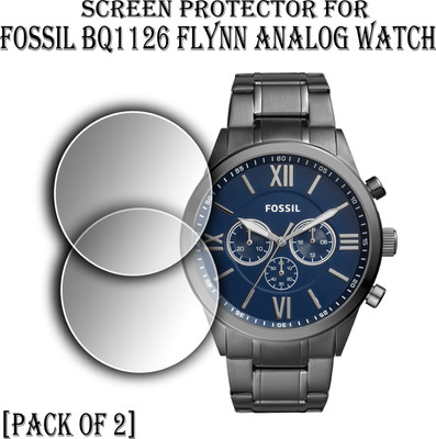 ejzatex Edge To Edge Screen Guard for FOSSIL BQ1126 FLYNN ANALOG WATCH(Pack of 2)