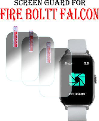 EJZATI Edge To Edge Screen Guard for FIRE BOLTT FALCON SMARTWATCH(Pack of 3)