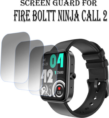 ejzatex Edge To Edge Screen Guard for Fire Boltt Ninja Call 2 Smartwatch(Pack of 3)