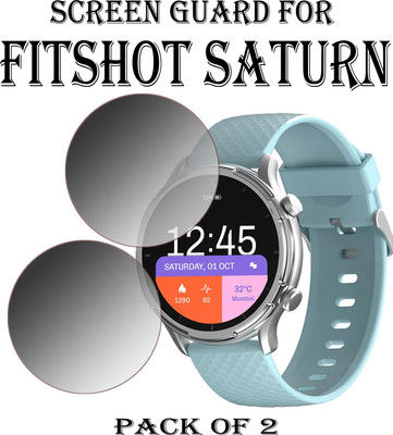 EJZATI Edge To Edge Screen Guard for FITSHOT SATURN SMARTWATCH(Pack of 2)