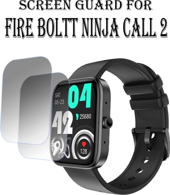 ejzatex Edge To Edge Screen Guard for Fire Boltt Ninja Call 2 Smartwatch(Pack of 2)