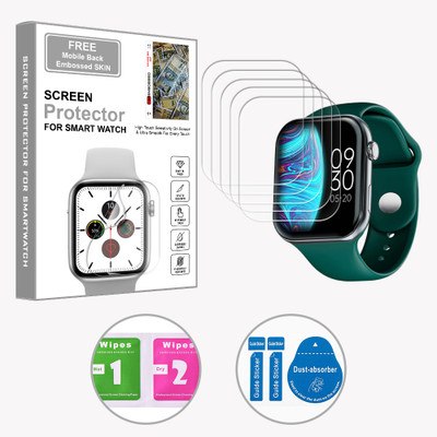 ARBAN Edge To Edge Screen Guard for Pebble Cosmos Grande 2.1 inch (FREE 1 MOBILE EMBOSSED SKIN) SMARTWATCH SCREEN GUARD(Pack of 5)
