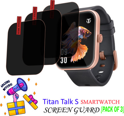 EJZATI Edge To Edge Screen Guard for TITAN TALK S SMARTWATCH SCREEN GUARD(Pack of 3)