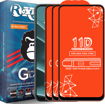 Roxel Edge To Edge Screen Guard for LAVA YUVA 3 PRO(Pack of 3)
