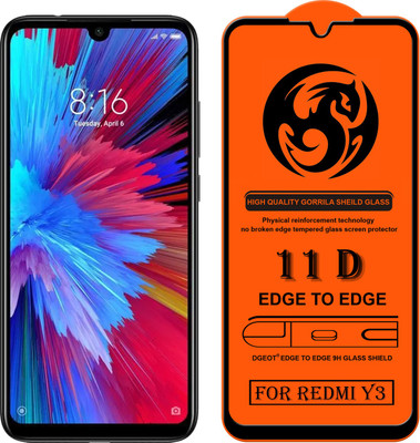 XRENGTH Edge To Edge Tempered Glass for -Redmi Y3(Pack of 1)