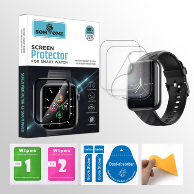 SOMTONE Edge To Edge Screen Guard for DIZO Watch D 1.8 inch Smartwatch 3 PROTECTOR + 3 WIPES + 3 DUST REMOVAL STICKER + 1 WIPER(Pack of 3) SOMTONE Edge To Edge Screen Guard for DIZO Watch D 1.8 inch Smartwatch 3 PROTECTOR + 3 WIPES + 3 DUST REMOVAL STICKER + 1 WIPER(Pack of 3)