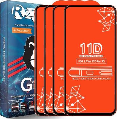 Roxel Edge To Edge Screen Guard for LAVA STORM 5G(Pack of 4)