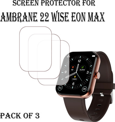 EJZATI Edge To Edge Screen Guard for AMBRANE WISE EON MAX SMARTWATCH(Pack of 3)