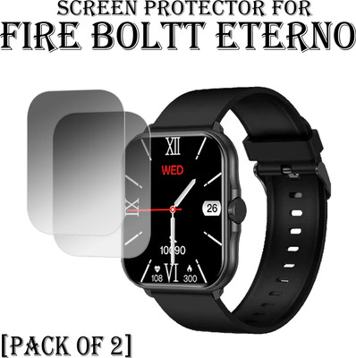 EJZATI Edge To Edge Screen Guard for FIRE BOLTT ETERNO SMARTWATCH(Pack of 2)