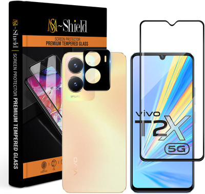 MS-Shield Edge To Edge Screen Guard for Vivo T2x 5G, With Camera Lens Protector(Pack of 1)