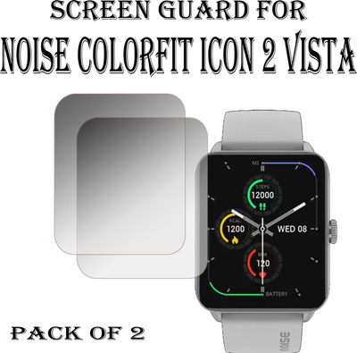 ejzatex Edge To Edge Screen Guard for NOISE COLORFIT ICON 2 VISTA SMARTWATCH(Pack of 2)