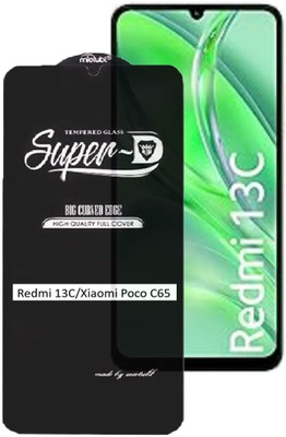 Bigil Edge To Edge Screen Guard for Redmi 13C, Screen Protector Slim 9H Hard 2.5D(Pack of 1)