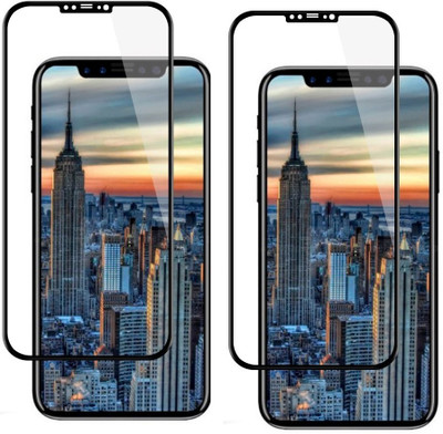 Hamz Edge To Edge Screen Guard for Apple iPhone X, Apple iPhone XS, Premium 9H 5D Full Glue Ultimate Protection and Clarity(Pack of 2)