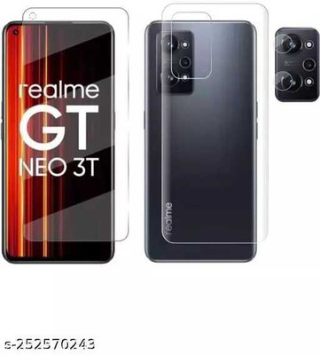 Guardor Edge To Edge Screen Guard for Realme GT Neo 3T 5G Front & Back & Camera Lens Flexible Impossible Screen Protector Guard (Not Tempered Glass)(Pack of 3)