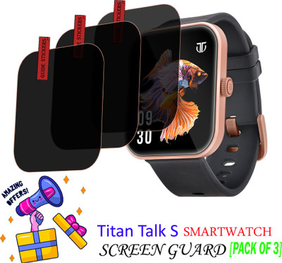 EJZATI Edge To Edge Screen Guard for TITAN TALK S SMARTWATCH SCREEN GUARD(Pack of 3)