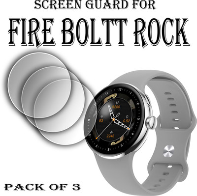EJZATI Edge To Edge Screen Guard for FIRE BOLTT ROCK SMARTWATCH SCREEN GUARD(Pack of 3)