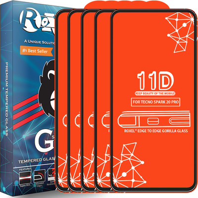 Roxel Edge To Edge Screen Guard for TECNO SPARK 20 PRO(Pack of 5)