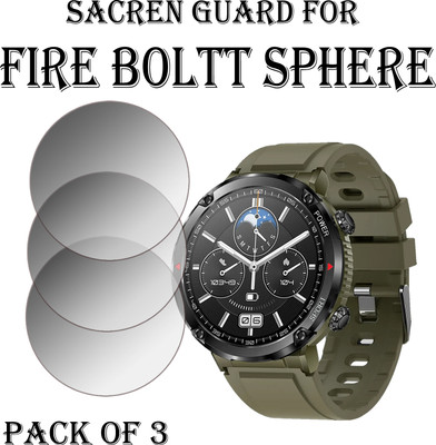 EJZATI Edge To Edge Screen Guard for FIRE BOLTT SPHERE SMARTWATCH(Pack of 3)