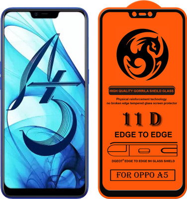 XRENGTH Edge To Edge Tempered Glass for -Oppo A5(Pack of 1)
