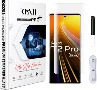 KLAH Edge To Edge Screen Guard for Vivo T2 Pro 5G, Borderless UV Glass Protection(Pack of 1)