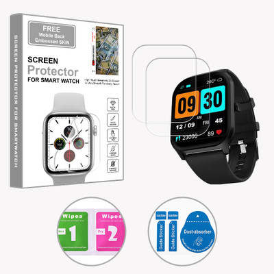 ARBAN Edge To Edge Screen Guard for Fire-Boltt Hunter 2.01 inch (FREE 1 MOBILE EMBOSSED SKIN) SMARTWATCH SCREEN GUARD(Pack of 2)