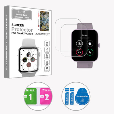 ARBAN Edge To Edge Screen Guard for noise ColorFit Loop 1.85 inch (FREE 1 MOBILE EMBOSSED SKIN) SMARTWATCH SCREEN GUARD(Pack of 2)
