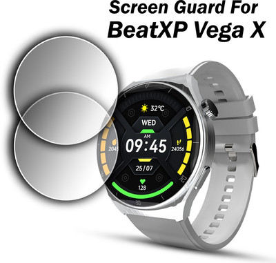 ejzatex Edge To Edge Screen Guard for BEATXP VEGA X SMARTWATCH(Pack of 2)