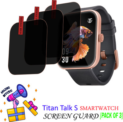 EJZATI Edge To Edge Screen Guard for TITAN TALK S SMARTWATCH(Pack of 3)