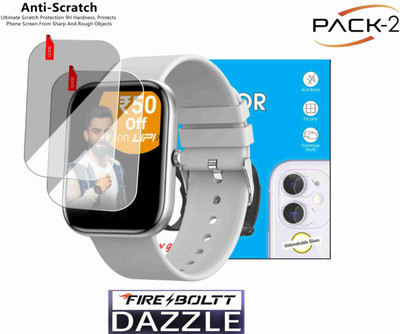 Olonga Edge To Edge Screen Guard for FIRE BOLTT DAZZLE SMART WATCH(Pack of 2)