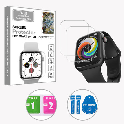 SOMTONE Edge To Edge Screen Guard for HAMMER Pulse Ace 2.0 inch (FREE 1 MOBILE EMBOSSED SKIN) SMARTWATCH SCREEN GUARD(Pack of 2)