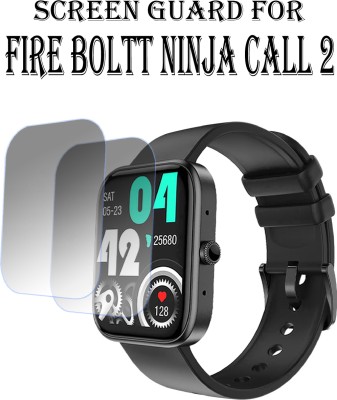 ejzatex Edge To Edge Screen Guard for Fire Boltt Ninja Call 2 Smartwatch(Pack of 2)