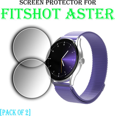 EJZATI Edge To Edge Screen Guard for FITSHOT ASTER SMARTWATCH(Pack of 2)