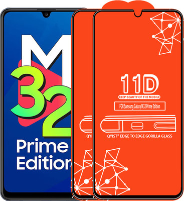 Qyist Edge To Edge Screen Guard for Samsung Galaxy M32 Prime Edition(Pack of 2)