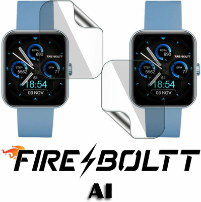FCS Edge To Edge Screen Guard for Fire Boltt AI, Fire-Boltt AI (1.7) inch, Screen Protector(Pack of 2)