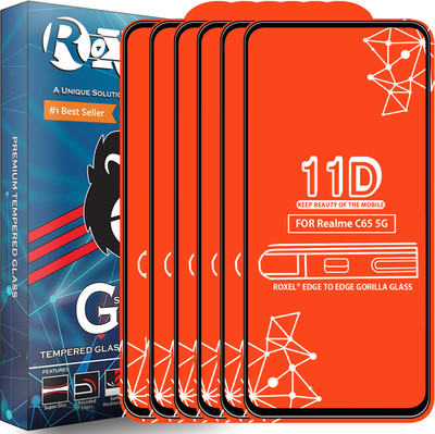Roxel Edge To Edge Screen Guard for Realme C65 5G(Pack of 6)