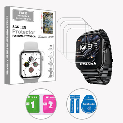 ARBAN Edge To Edge Screen Guard for Fastrack Radiant FX2 2.04 inch (FREE 1 MOBILE EMBOSSED SKIN) SMARTWATCH SCREEN GUARD(Pack of 4)